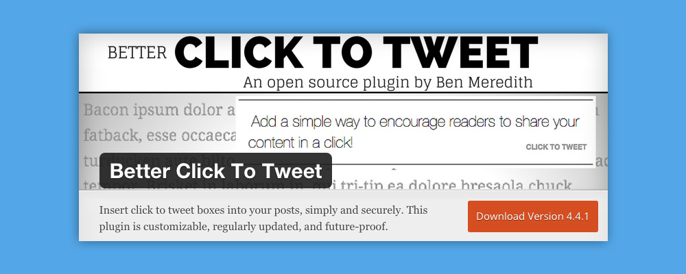 Plugin Twitter WordPress: Better Click to Tweet