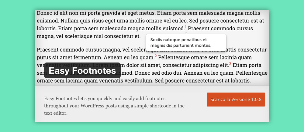 Come inserire Tooltip e Footnote in WordPress: easy footnote