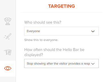 Hello Bar - Targeting